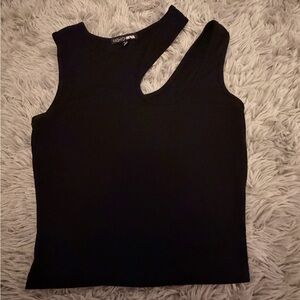 Fashion Nova Black Cutout Tank Top